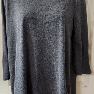 Gray Long Sleeve Top